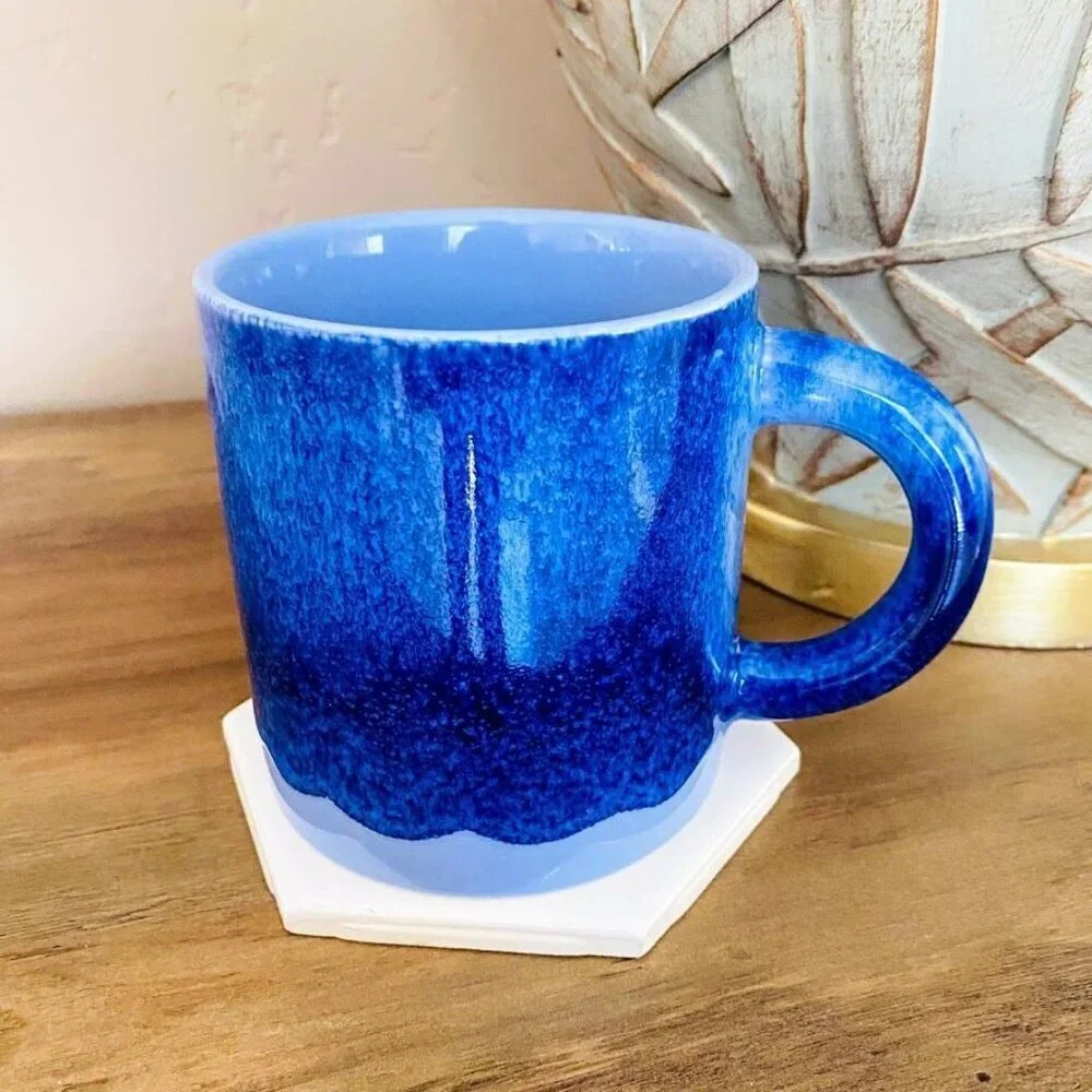 2022 Starbucks Periwinkle Drip Blue Ombre Ceramic Mug
